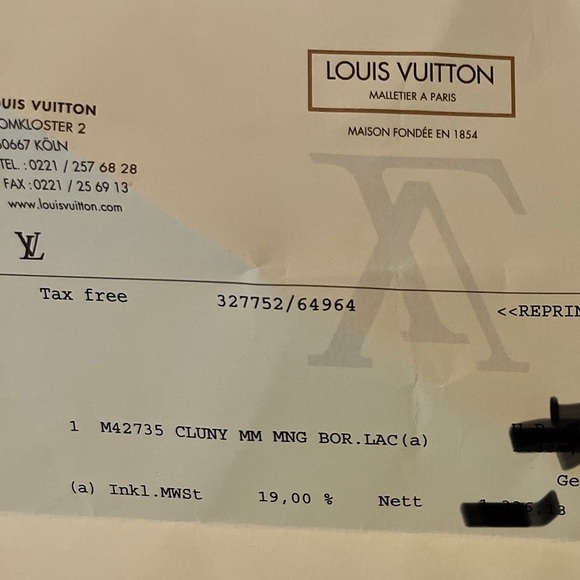 Brand New Louis Vuitton Cluny MM - Picture 7 of 7